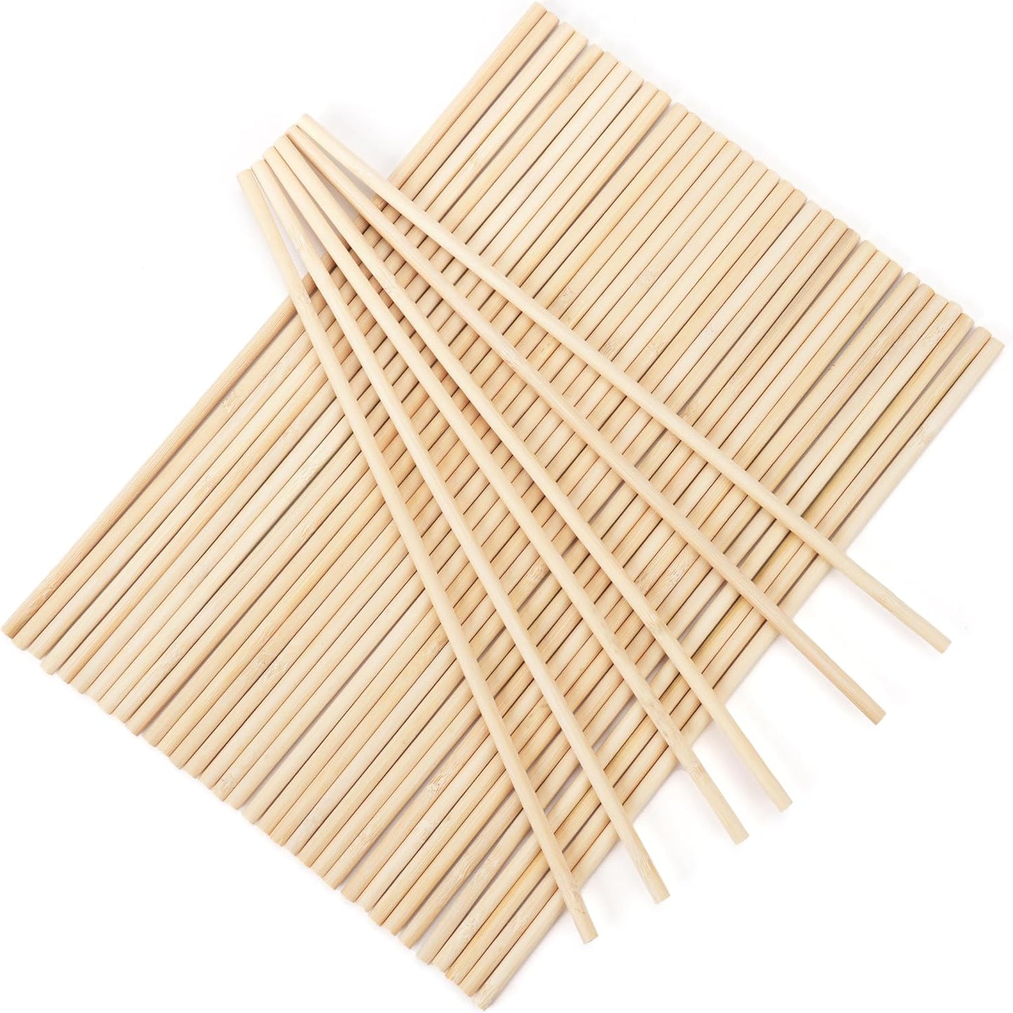 50-Piece Wooden Dowel Rod Set – 1/4 × 12 Inches